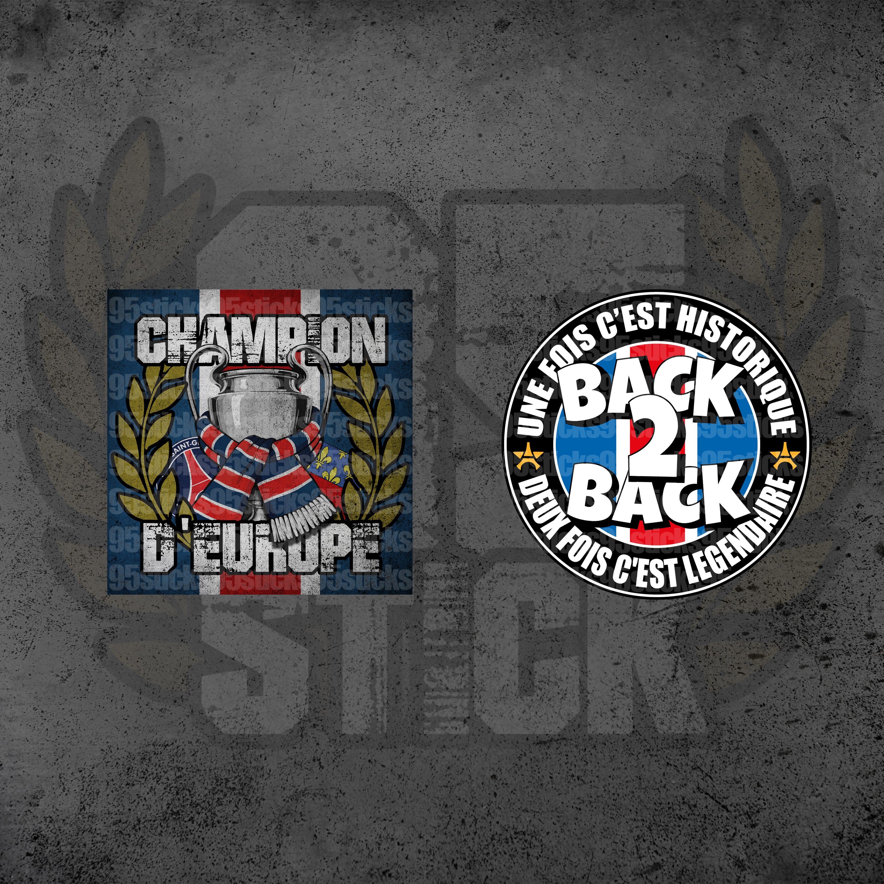 Pack stickers champions d'Europe ⭐🏆⭐